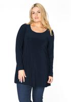 Yoek Tuniek lange mouwen flare | Blauw | Maat 54/56
