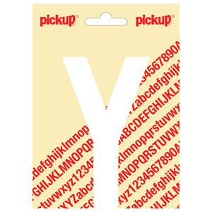 Plakletter Nobel 120mm wit Y
