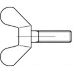 TOOLCRAFT 106355 Vleugelschroef M8 12 mm DIN 316 Kneedbaar Galvanisch verzinkt 100 stuk(s)