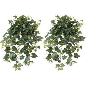 2x Groene Hedera Helix/klimop kunstplanten 65 cm voor buiten