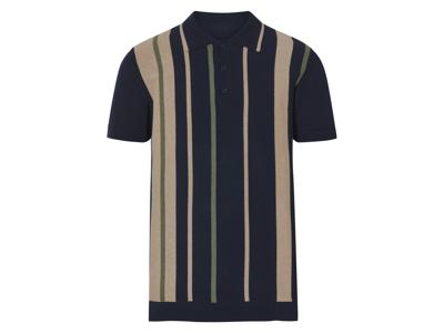 esmara Gebreid heren poloshirt (Blauw, S)