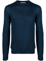 Corneliani pull fin en laine - Bleu - thumbnail