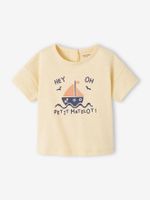 'Zeedieren' baby T-shirt met korte mouwen lichtgeel