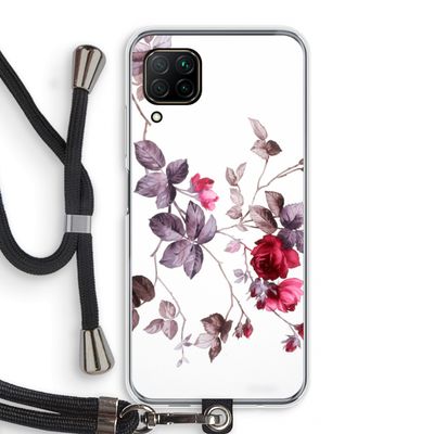 Mooie bloemen: Huawei P40 Lite Transparant Hoesje met koord