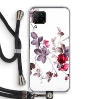 Mooie bloemen: Huawei P40 Lite Transparant Hoesje met koord