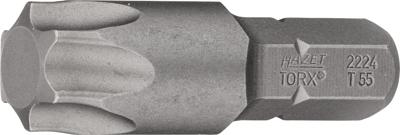 HAZET Bit 2224-T55 · 5/16 inch (8 mm) zeskant massief · Binnen-TORX®-profiel · SW T55