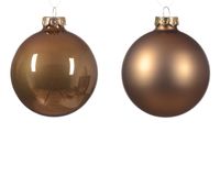 Kerstbal glas d8 cm gember ass 12st kerst - Decoris