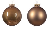 Kerstbal glas d8 cm gember ass 12st kerst - Decoris - thumbnail