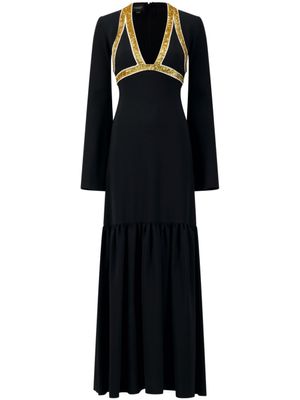 Giambattista Valli robe longue à sequins - Noir