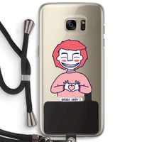 Hartje: Samsung Galaxy S7 Edge Transparant Hoesje met koord