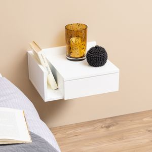 Bendt Hangend Nachtkastje 'Cecilie' met vakje, kleur Wit