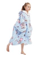 Plaid met mouwen - kind - fleece - olifanten - Badrock