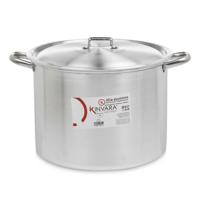 Kookpan/soeppan met deksel - Aluminium - 30 liter - alle warmtebronnen - D36 x H31 cm