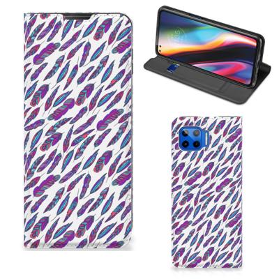 Motorola Moto G 5G Plus | Hoesje met Magneet | Feathers Color