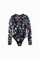 Body met fantasierijke stippenprint - BLACK - XS - thumbnail