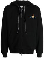 Vivienne Westwood hoodie zippé à logo Orb brodé - Noir