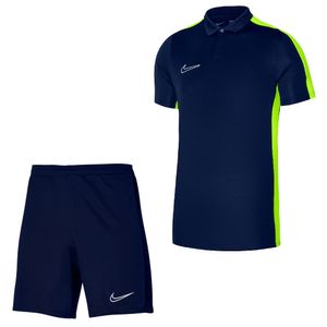 Nike Dri-FIT Academy 23 Polo Trainingsset Donkerblauw Geel Wit