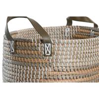 Basket spelset DKD Home Decor Bruin Natuurlijk Polyurethaan Zeegras Tropisch 45 x 35 x 18 cm 45 x 34 x 27 cm 2 Onderdelen
