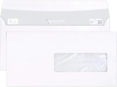 500 Zelfklevende enveloppen 114x229mm venster rechts 40x110mm Clairalfa