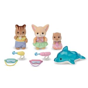 Sylvanian Families Trio peutervriendjes zwembad fun