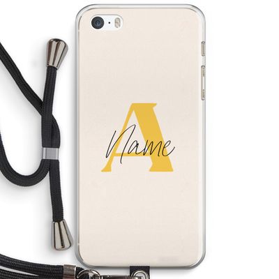 Amber Script: iPhone 5 / 5S / SE Transparant Hoesje met koord
