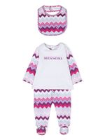 Missoni Kids pantalon à motif zigzag - Blanc