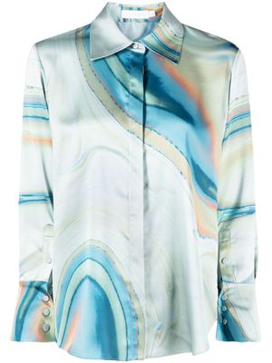 Simkhai chemise Elika à imprimé marbré - Vert