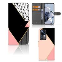 Xiaomi 12T | 12T Pro | Book Case | Zwart Roze Vormen