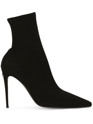 Dolce & Gabbana bottines à plaque logo KIM DOLCE&GABBANA - Noir