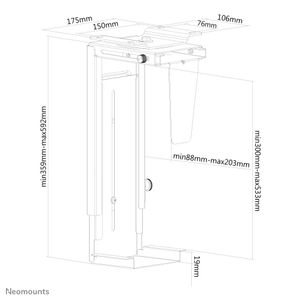 Neomounts PC bureausteun NM-CPU100BLACK houder