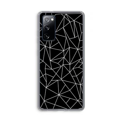 Geometrische lijnen wit: Samsung Galaxy S20 FE / S20 FE 5G Transparant Hoesje