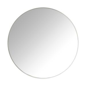 Ronde spiegel met beige lijst - ø70 cm