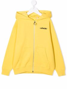 Off-White Kids hoodie à logo Script imprimé - Jaune