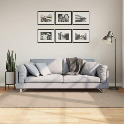 VidaXL Vloerkleed huarte laagpolig zacht wasbaar 140x200cm zandkleurig