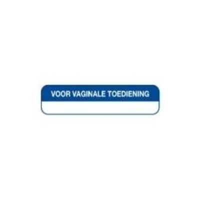 Strooketiket voor vaginale toediening 44x11mm
