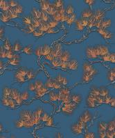 Dutch Wallcoverings Wall Fabric/Bs1 Pine Tree Blue - Blauw