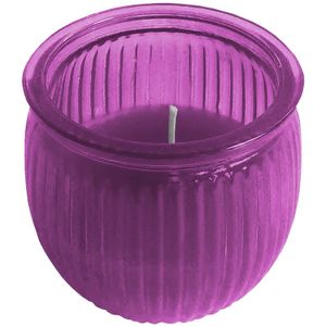 Citronella kaars - 7,5 cm - paars - buiten