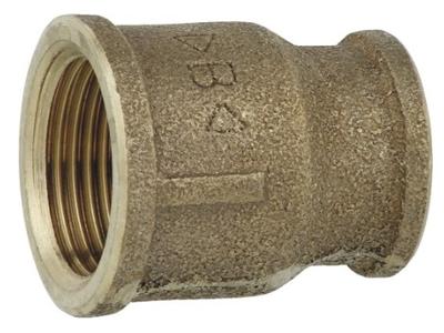 Kirchhoff Rood messing reducerende dubbele sok, blank, 1"IT x 1/2"IT, (3240) - 988954155