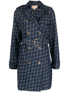 Michael Michael Kors trench en jean à logo jacquard - Bleu