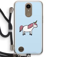 Eenhoorn: LG K10 (2017) Transparant Hoesje met koord