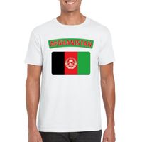 T-shirt met Afghaanse vlag wit heren - thumbnail