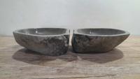 Wastafels riviersteen set RM250323AB, 42x36x15 cm