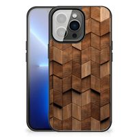 Houten Print Telefoonhoesje voor iPhone 13 Pro Max Wooden Cubes