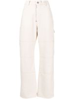 Dion Lee jean droit à design à empiècements - Tons neutres
