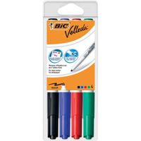 Bic whiteboardmarker Velleda 1741, in geassorteerde kleuren, etui van 4 stuks 6 stuks