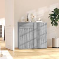 Dressoir 80x36x75 cm bewerkt hout grijs sonoma eikenkleurig
