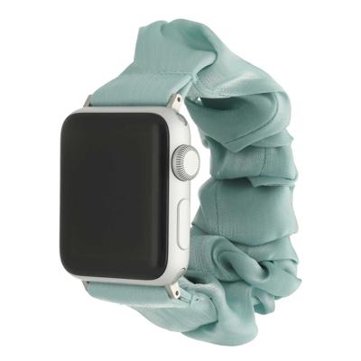 Apple Watch Nylon Scrunchie Band - Blauw - 44, 45, 46 & 49mm - ML Apple Watch Nylon Scrunchie Band - Blauw - 44, 45, 46 & 49mm - ML
