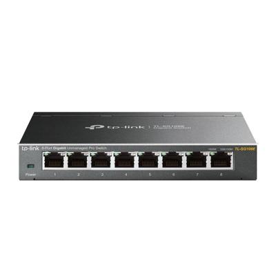 TP-Link TL-SG108E 8-Port Gigabit Easy Smart Switch Switch Zwart