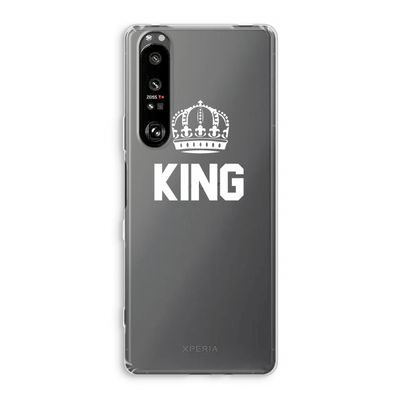 King zwart: Sony Xperia 1 III Transparant Hoesje