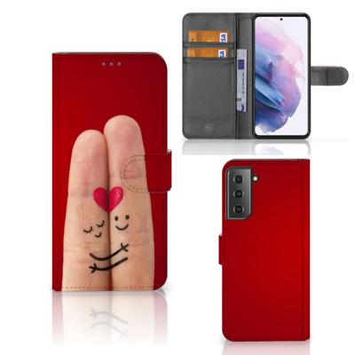 Samsung Galaxy S21 Plus | Wallet Case | met Pasjes | Liefde - Origineel Romantisch Cadeau